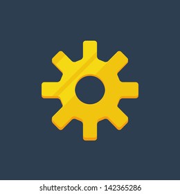 Cogwheel gear mechanism vector settings icon set