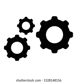 Cogwheel gear mechanism vector settings vector icon
