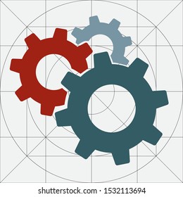 Cogwheel gear mechanism vector settings
