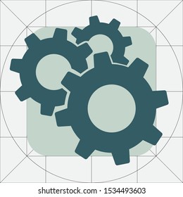 Cogwheel gear mechanism vector settings
