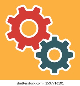Cogwheel gear mechanism vector settings
