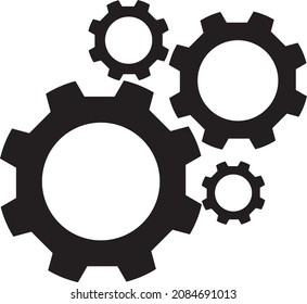 Cogwheel gear mechanism vector settings icon