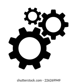 Cogwheel Gear Mechanism Vector Settings Vector Icon