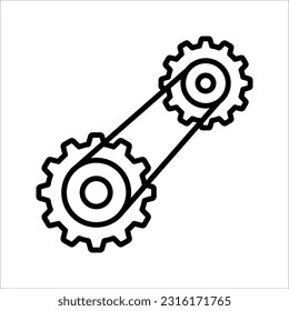 Cogwheel gear mechanism vector settings vector icon. vector illustration on white background