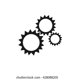 Cogwheel gear mechanism vector settings vector icon, gears isolated object , technical, mechanical illustration, Gears icon vector