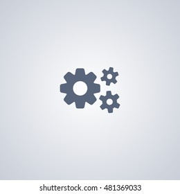 Cogwheel gear mechanism vector settings vector icon