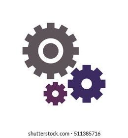Cogwheel gear mechanism vector settings vector icon