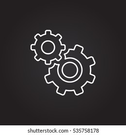 Cogwheel gear mechanism vector settings vector icon

