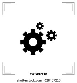 Cogwheel gear mechanism vector settings vector icon