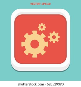 Cogwheel gear mechanism vector settings vector icon