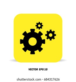 Cogwheel gear mechanism vector settings vector icon