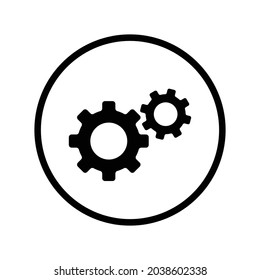 cogwheel gear setting icon vector