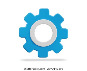 cogwheel gear setting symbol repair optimizing workflow concept 3d vector icon