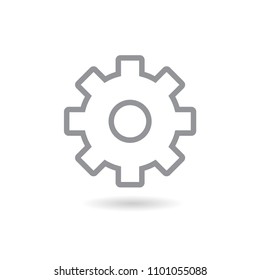 cogwheel gear settings linear icon vector isolated