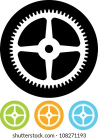 Cogwheel gear - Vector icon isolated
