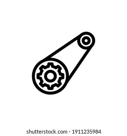 cogwheel gear vector line icon