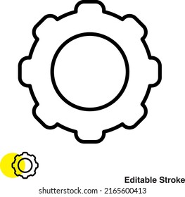 Cogwheel Gear Vector Line Icon