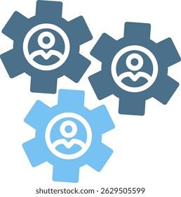 Cogwheel Glyph Two Colour Icon
