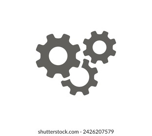 Cogwheel group. Set of gears. Setting gears icon. Settings. Cogs symbol. Gear wheel mechanism vector design and illustration.

