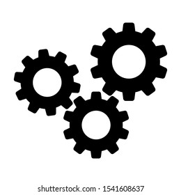 Cogwheel icon. Cogwheel concept stroke symbol design.  graphic elements vector illustration on white background