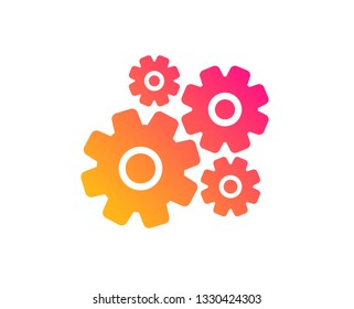 Cogwheel icon. Engineering tool sign. Cog gear symbol. Classic flat style. Gradient cogwheel icon. Vector