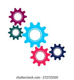 cogwheel icon flat picture vector eps10 graphic object jpeg