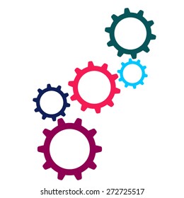 cogwheel icon flat picture vector eps10 graphic object jpeg