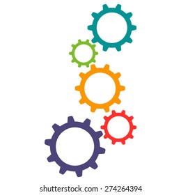 cogwheel icon flat picture vector eps10 graphic object jpeg