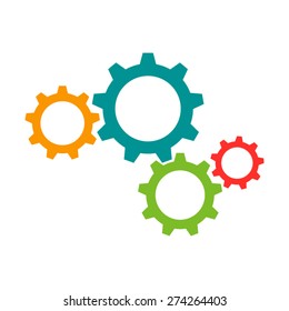 cogwheel icon flat picture vector eps10 graphic object jpeg