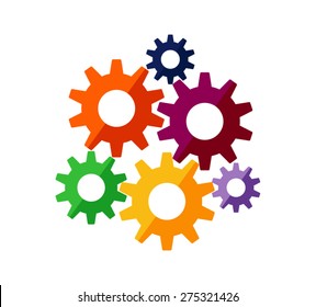 cogwheel icon flat picture vector eps10 graphic object jpeg