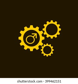 cogwheel icon flat picture vector eps10 graphic object jpeg man sign