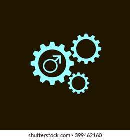 cogwheel icon flat picture vector eps10 graphic object jpeg man sign