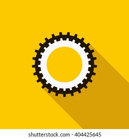 Cogwheel icon, flat style