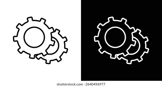 Cogwheel icon Graphic vector set for ui design