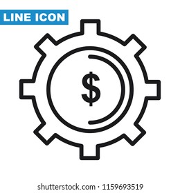 Cogwheel Icon Illustration 