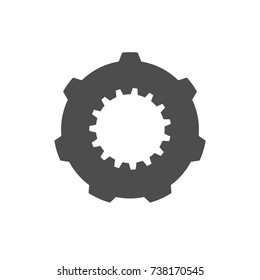 Cogwheel icon illustration isolated on white background.