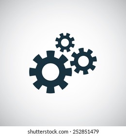 cogwheel icon, on white background 