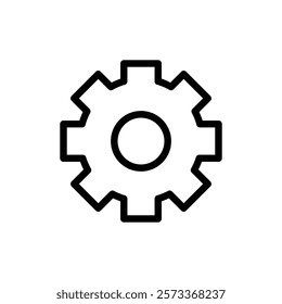 cogwheel icon Outline thin set