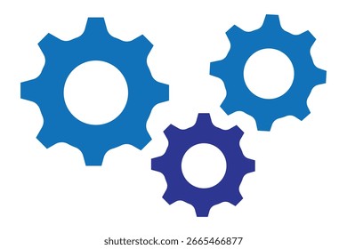 Cogwheel icon set. Mechanical and Settings Symbols. System Settings and Gear Icons. Setting icon. Vector Illustration