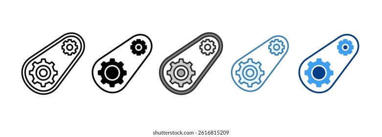 Cogwheel Icon Set Multiple Style Collection