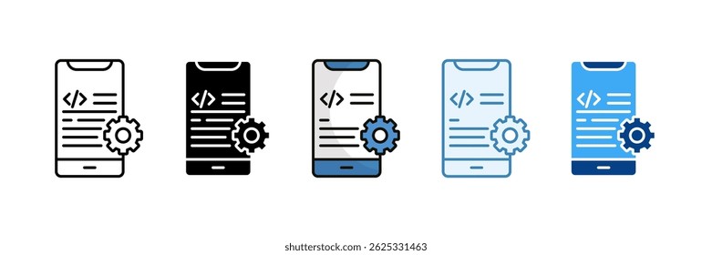 Cogwheel Icon Set Multiple Style Collection