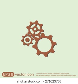 cogwheel, icon setting and repair, symbol settings. 