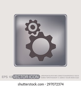 cogwheel, icon setting and repair, symbol settings. 