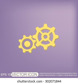 cogwheel, icon setting and repair, symbol settings. 