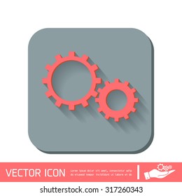 cogwheel, icon setting and repair, symbol settings. 