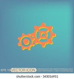 cogwheel, icon setting and repair, symbol settings. 