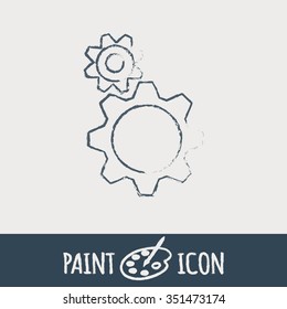 cogwheel, icon setting and repair, symbol settings. 