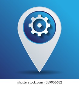 cogwheel, icon setting and repair, symbol settings. 