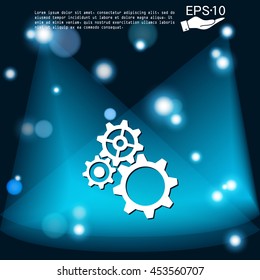cogwheel, icon setting and repair, symbol settings. 