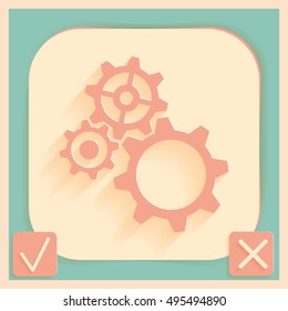 cogwheel, icon setting and repair, symbol settings. 